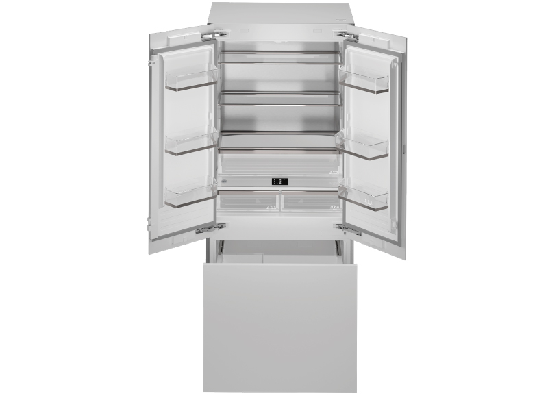90cm built-in french door refrigerator, with ice maker and water